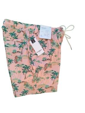 Men's 7'' Swim Trunks with Boxer Brief Liner - Goodfellow & Co™ Peach Orange 